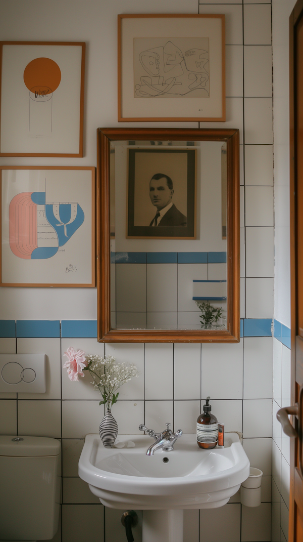 Artfully Decorated Bathroom Interior