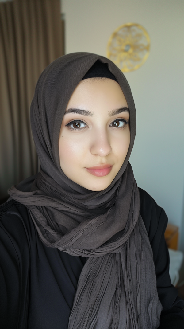 Serene Portrait of a Young Woman in Hijab