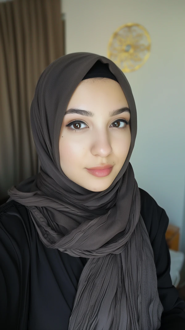 Serene Portrait of a Young Woman in Hijab