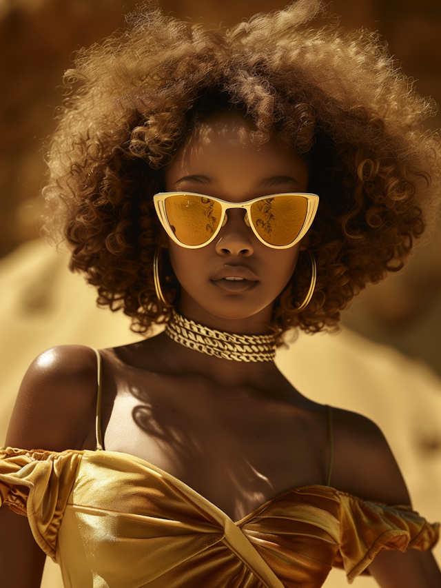 Golden Elegance Portrait