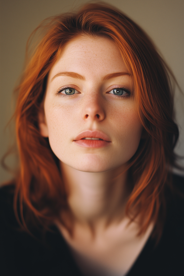 Close-up Portrait with Red Hair