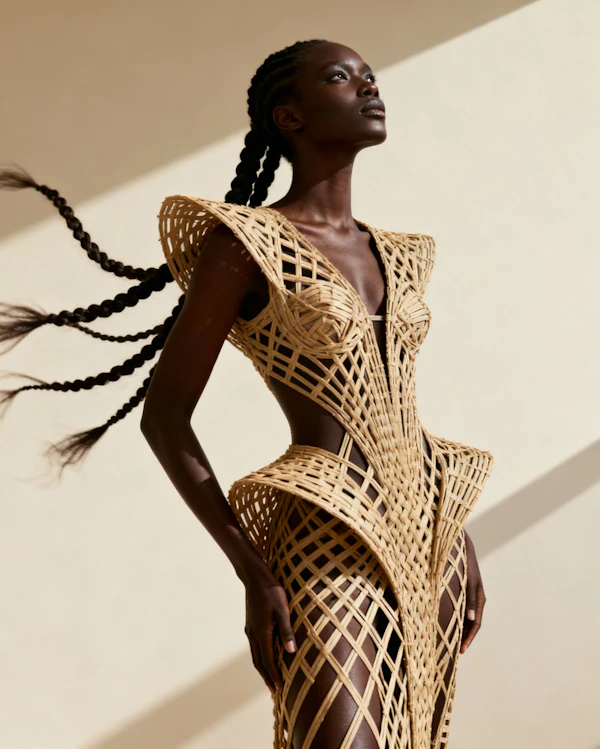 Sculptural Fashion Portrait