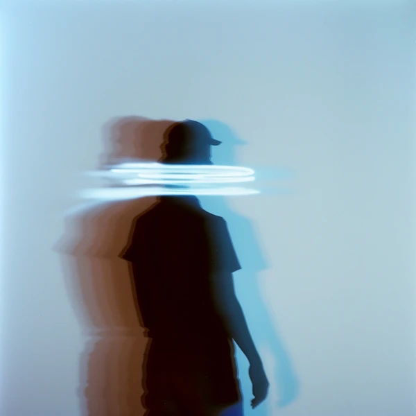 Silhouette with Light Streak