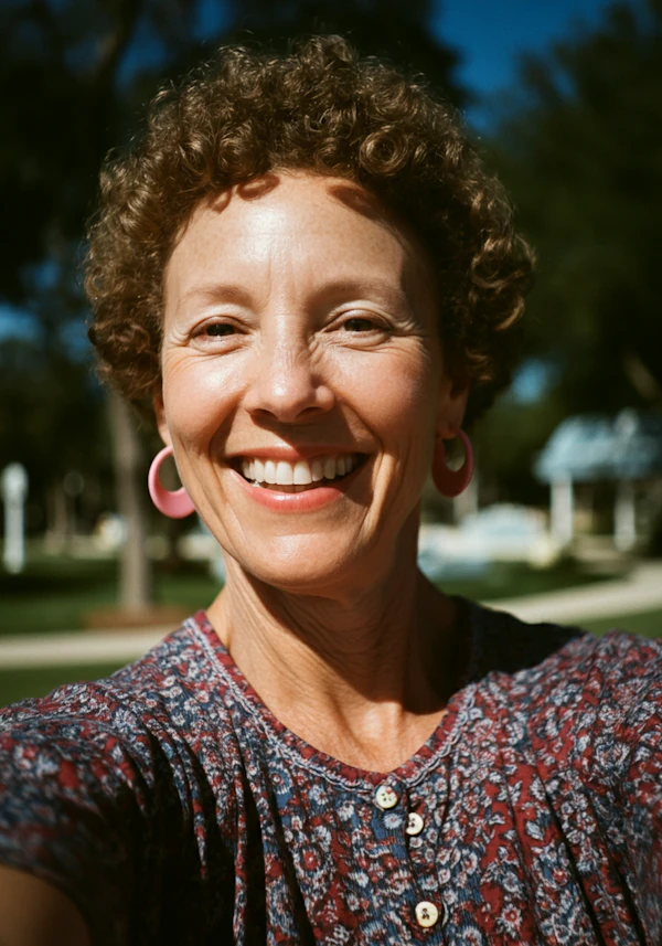Smiling Woman Outdoors