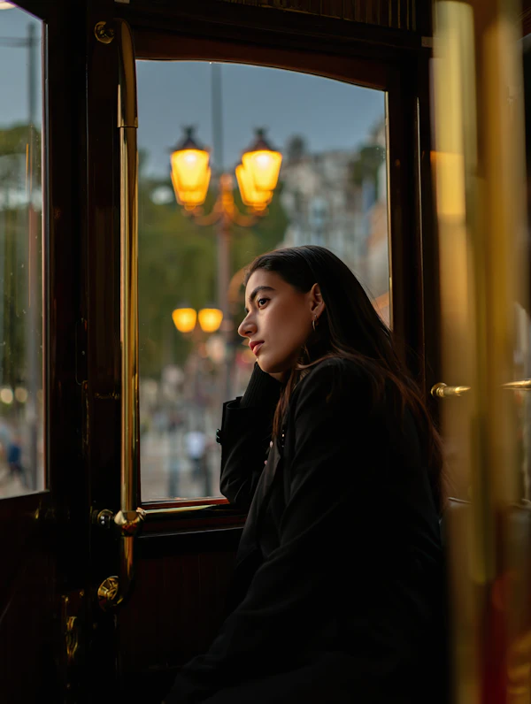 Reflective Evening Gaze
