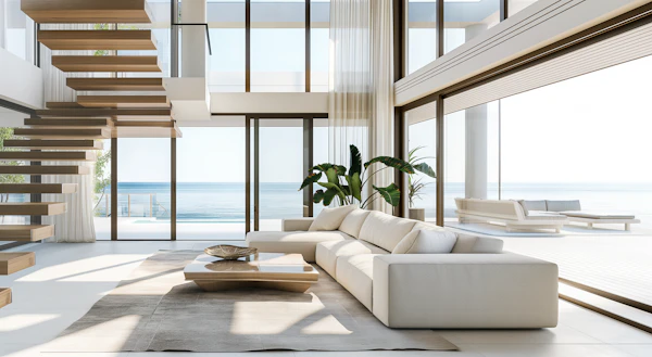 Luxurious Seaside Living Room