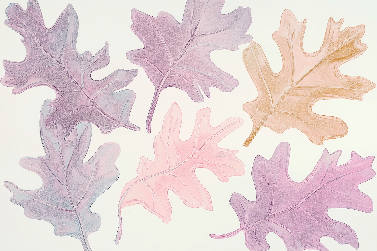 Stylized Watercolor Leaves