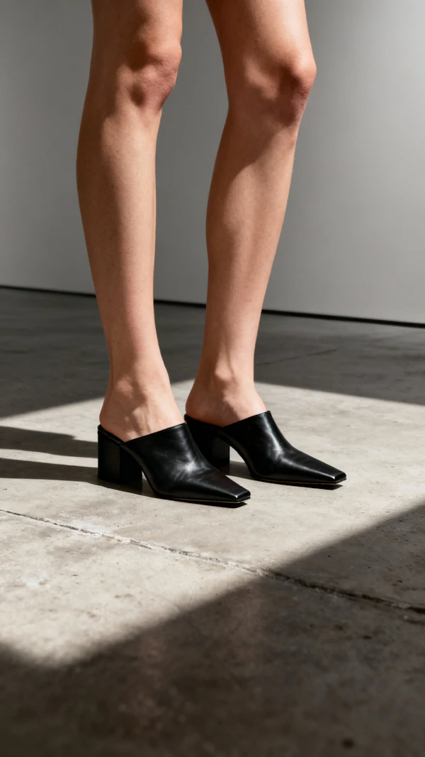 Stylish Black Mules