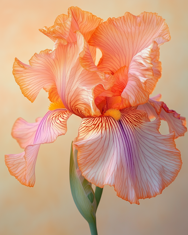 Vibrant Iris Flower Close-Up