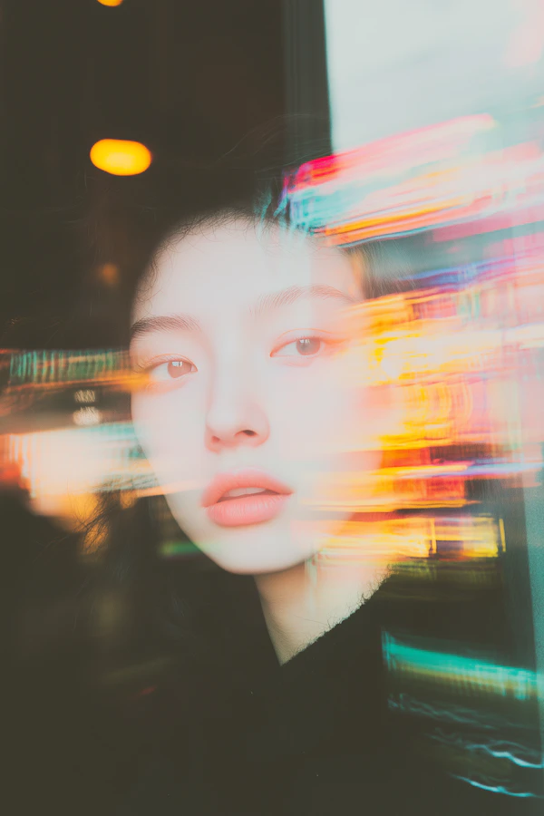 Ethereal Neon Portrait