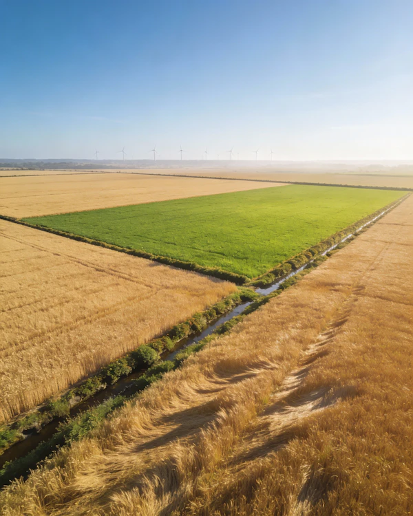 Aerial Agricultural Scene