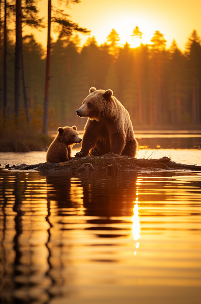 Twilight Bonding by the Lakeside