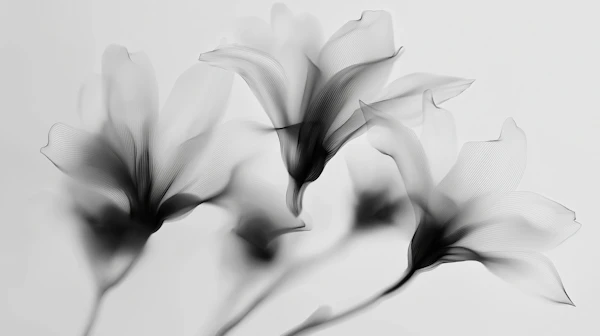 Monochrome Magnolia Art