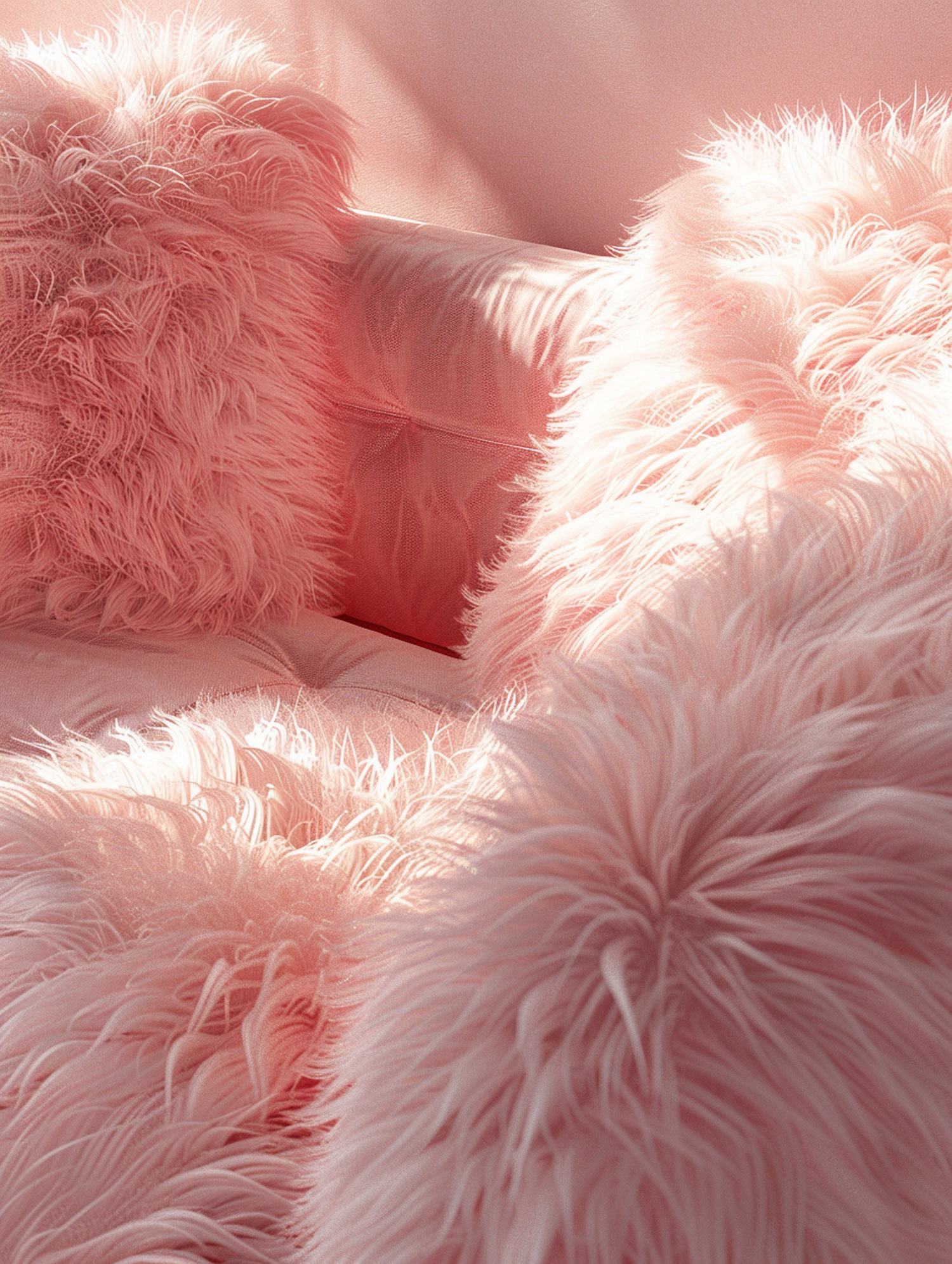 Luxurious Pink Faux Fur Blanket