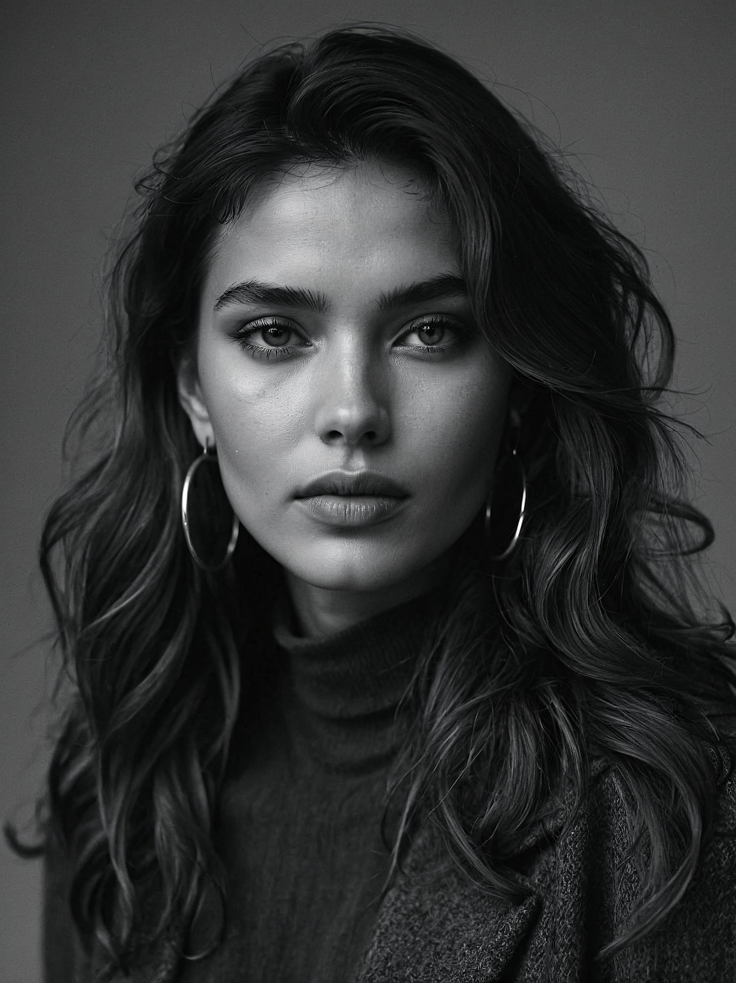 Black and White Portrait of a Woman