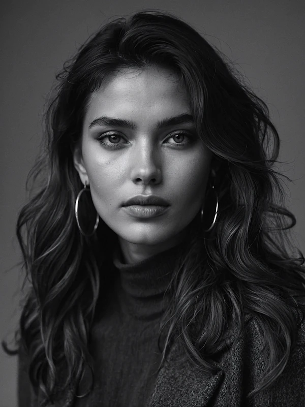 Black and White Portrait of a Woman