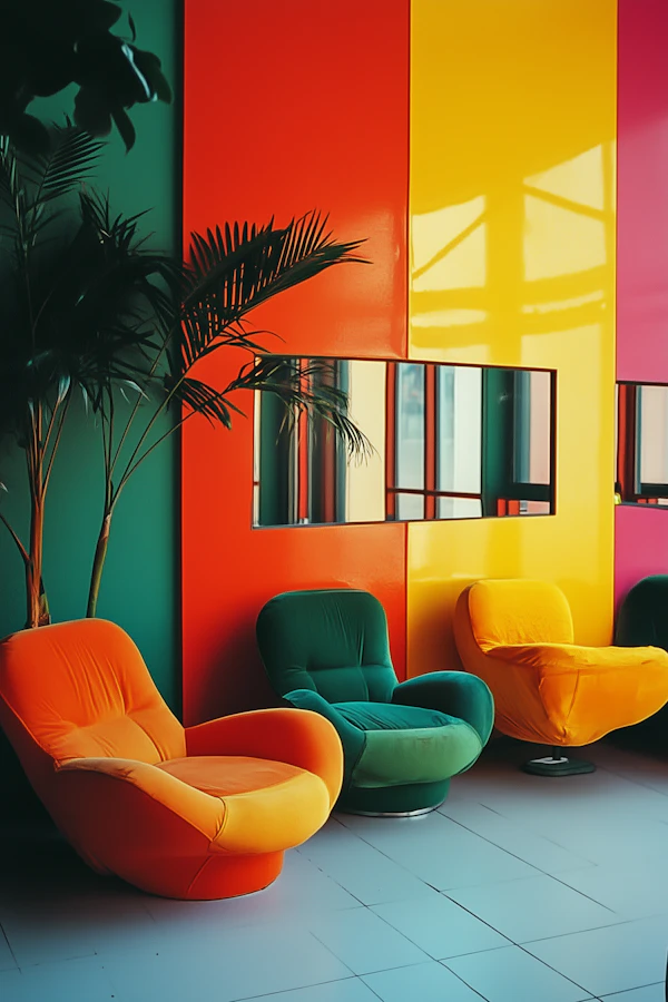 Vibrant Interior with Colorful Chairs