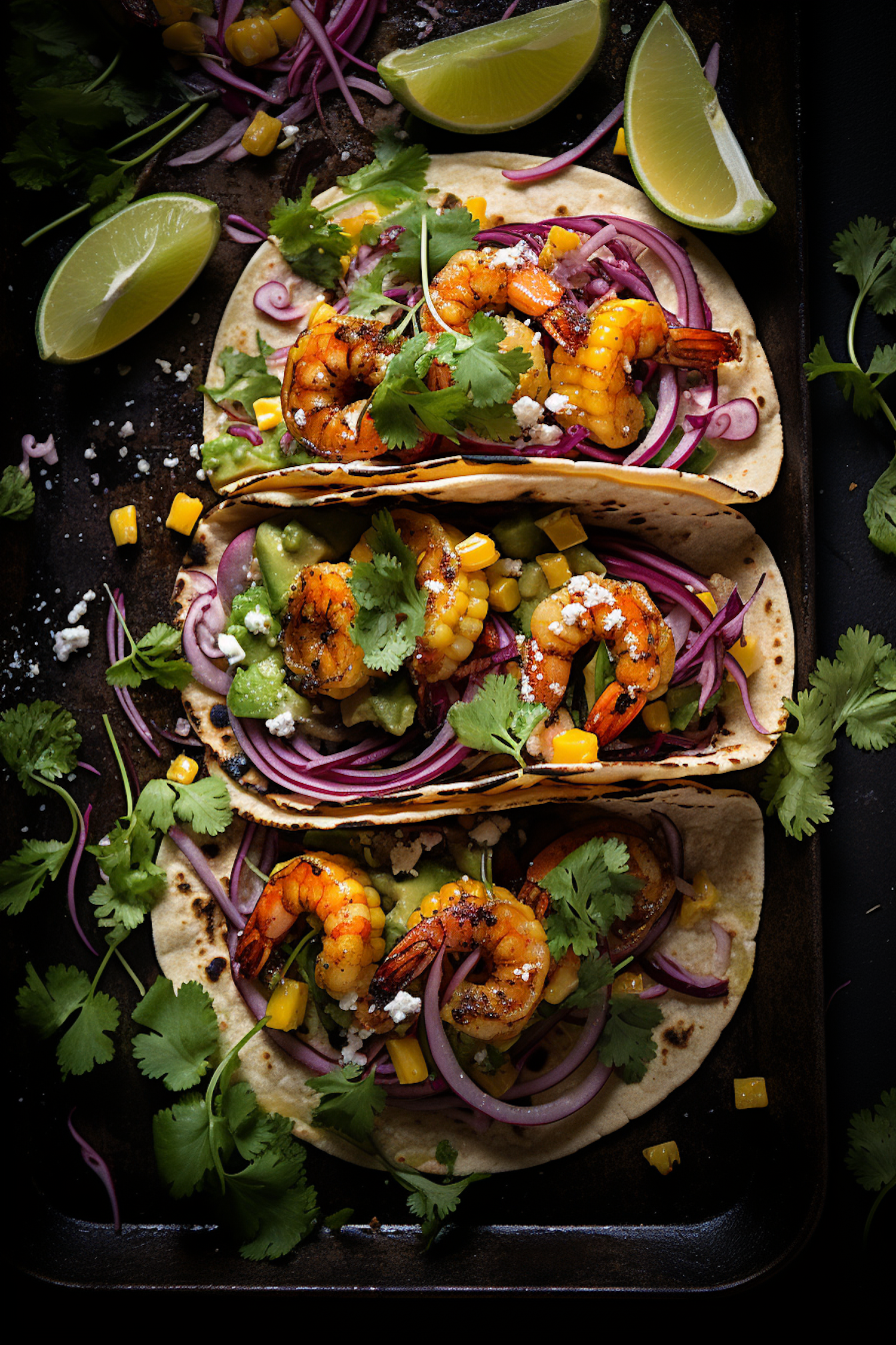 Rustic Grilled Shrimp Tacos with Avocado and Citrus Accent