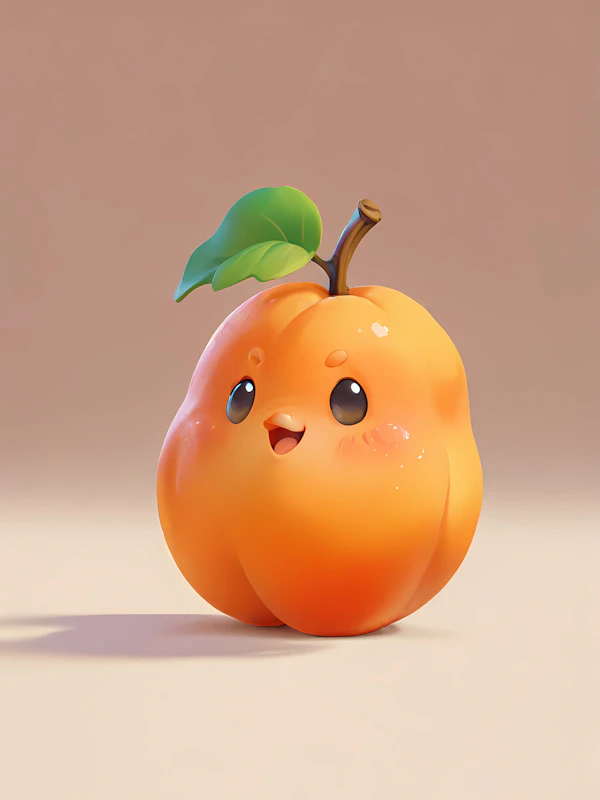 Anthropomorphic Peach Art