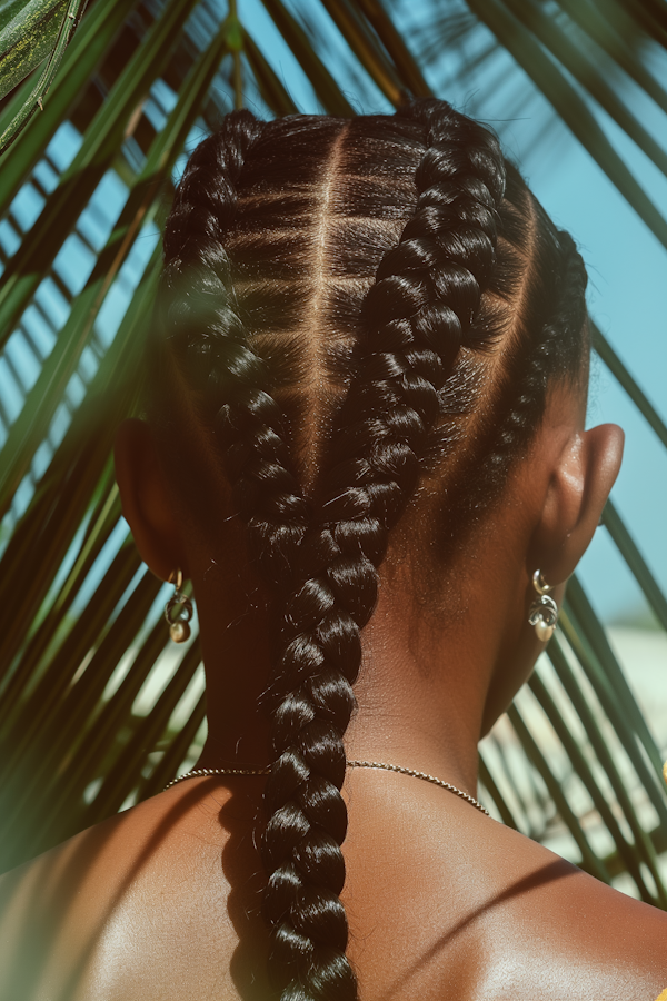 Elegant Braided Hairstyle in Warm Light