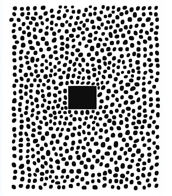 Black Dots on White Background