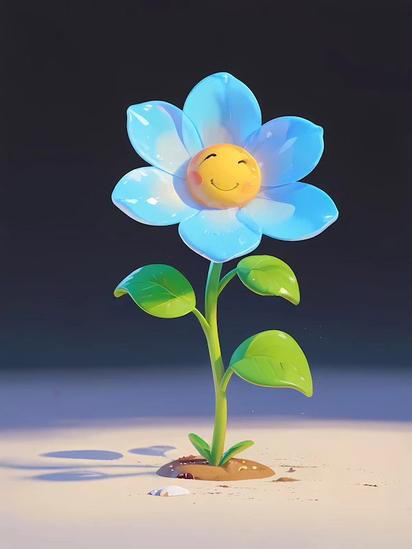 Cheerful Glowing Flower