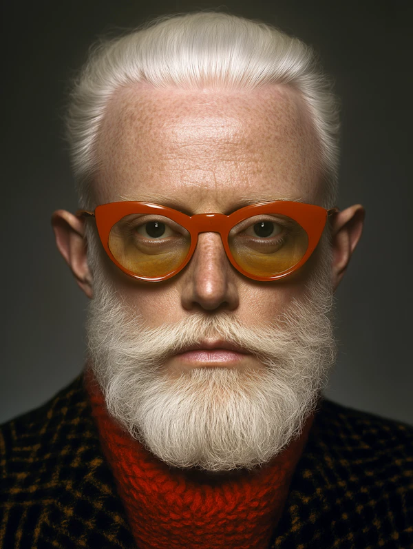 Striking Portrait with Orange Glasses