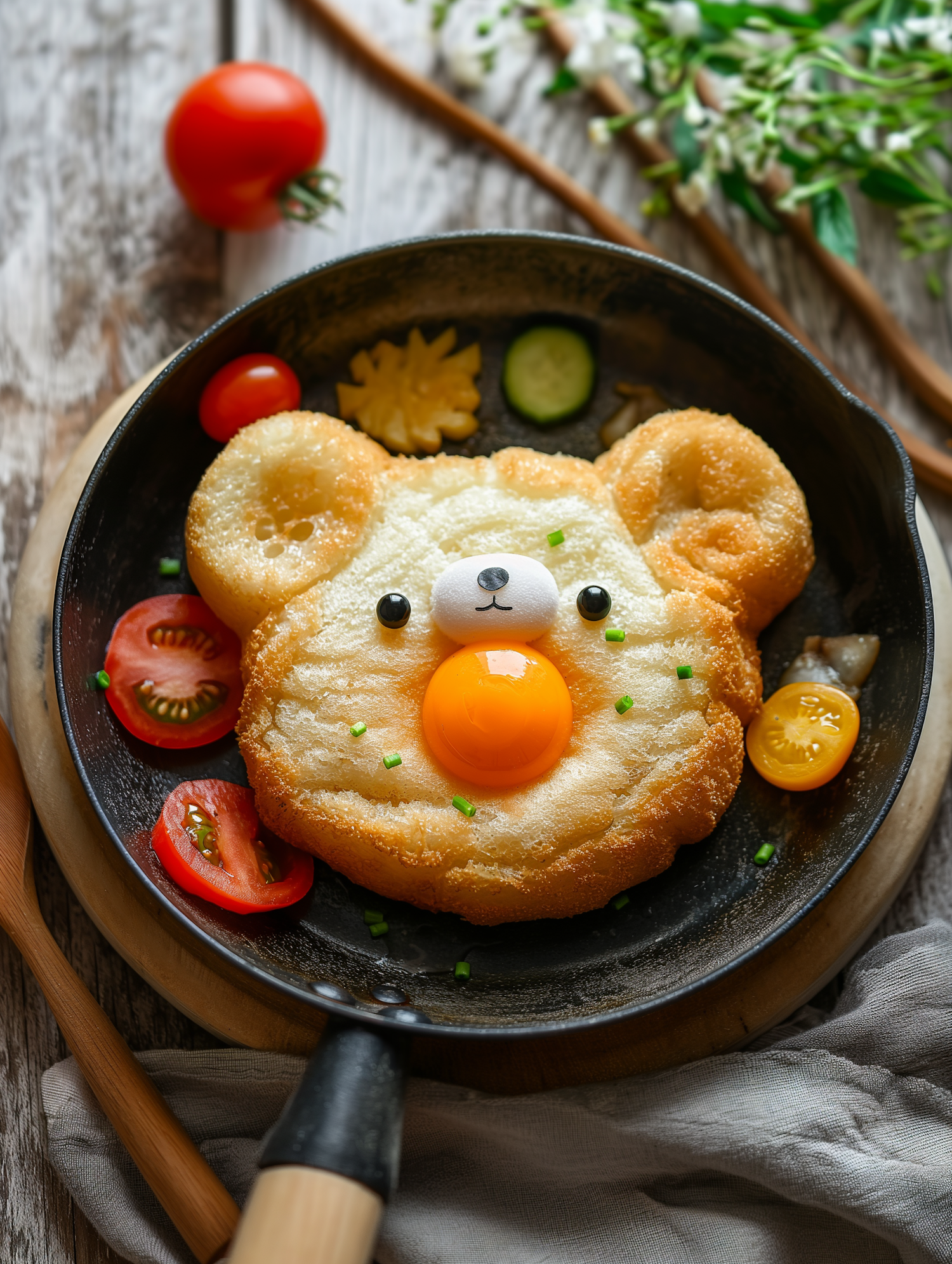 Whimsical Breakfast Bear