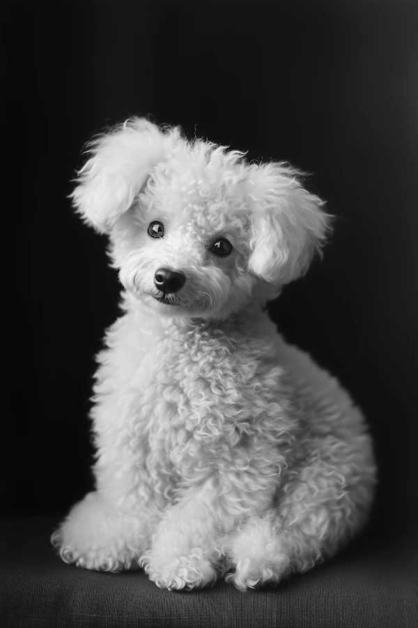 Fluffy White Dog Portrait