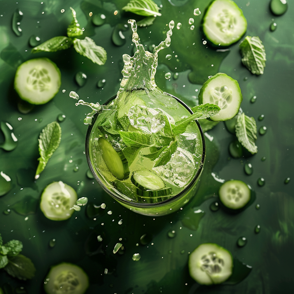 Refreshing Green Cocktail Splash