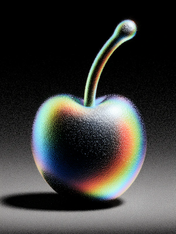 Rainbow Cherry Art