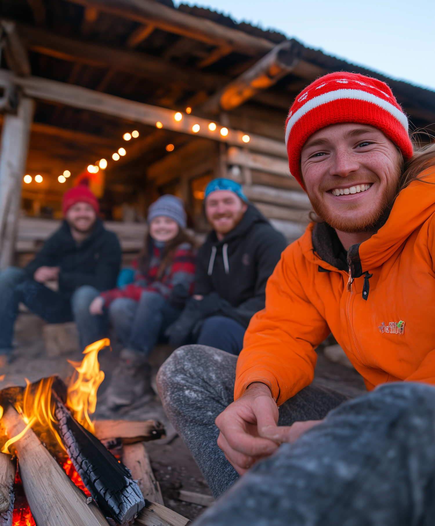 Campfire Selfie with Friends