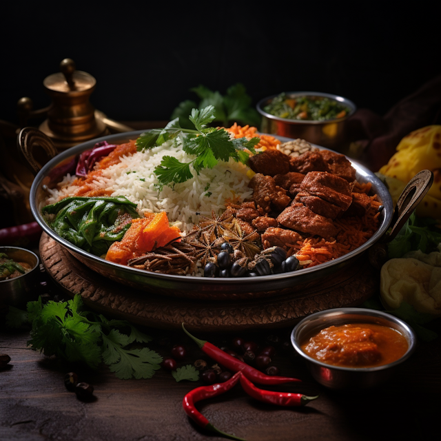 Luxurious South Asian Biryani Platter