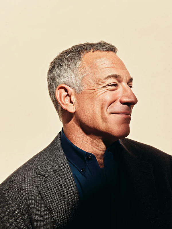 Profile of Smiling Man