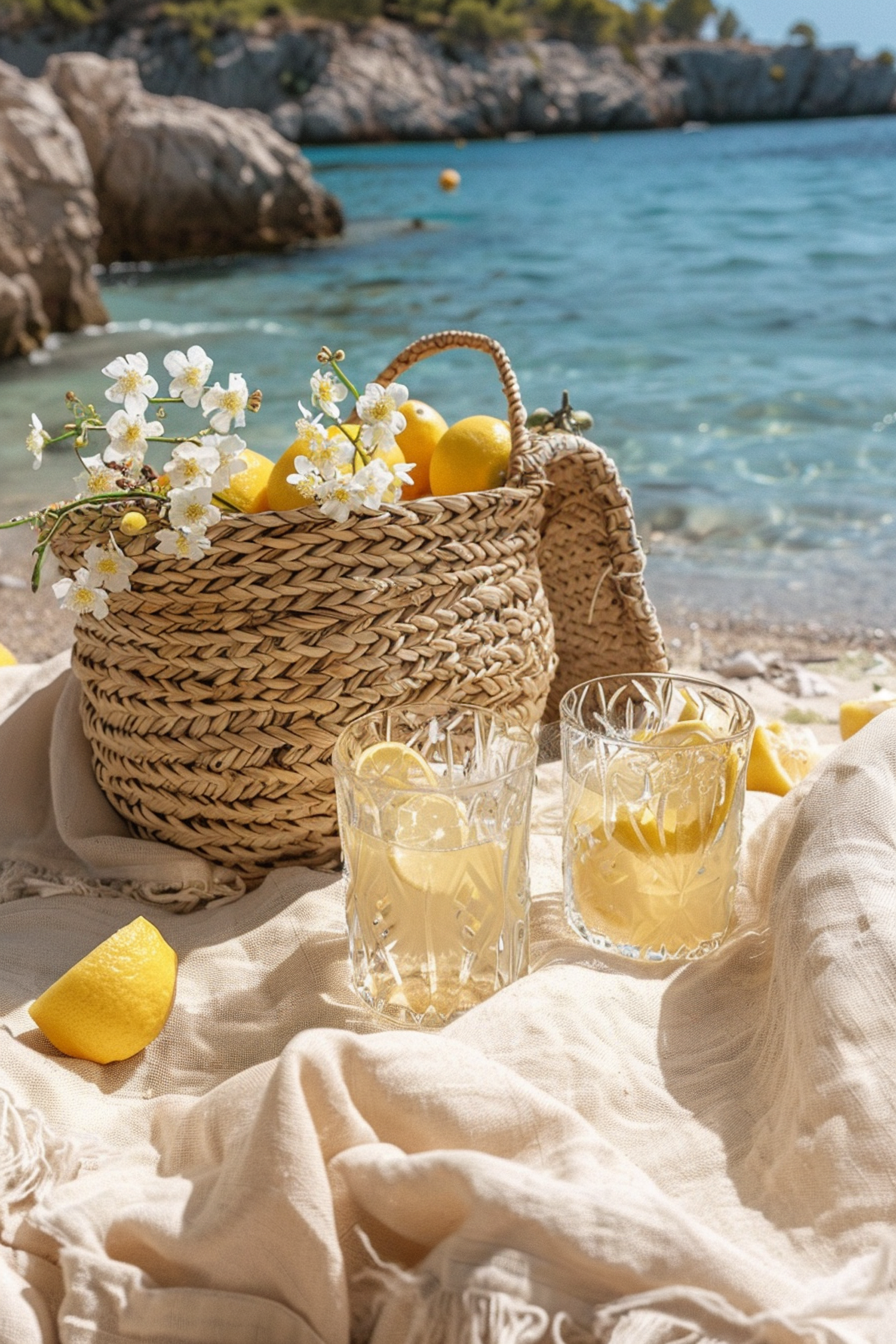 Beachside Picnic with Lemonade