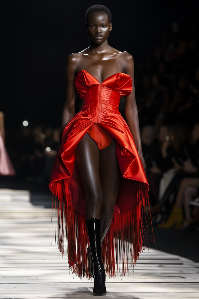 African Fashion Model on Runway