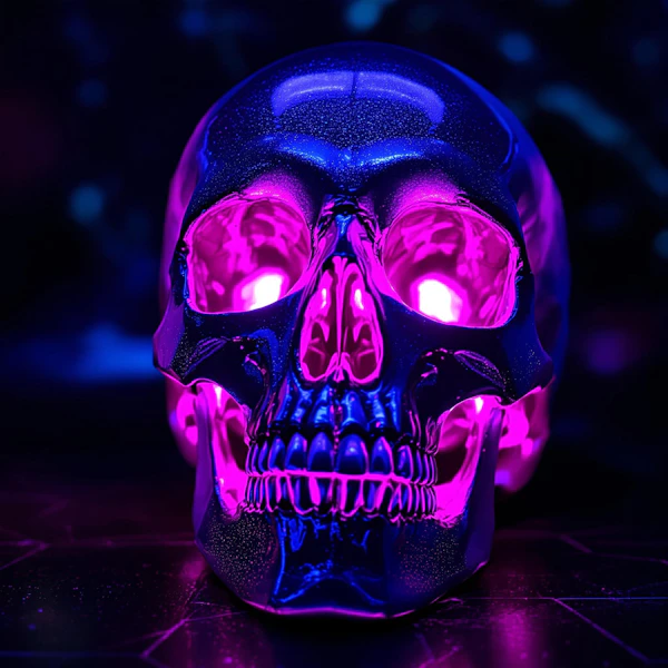 Neon Skull Art