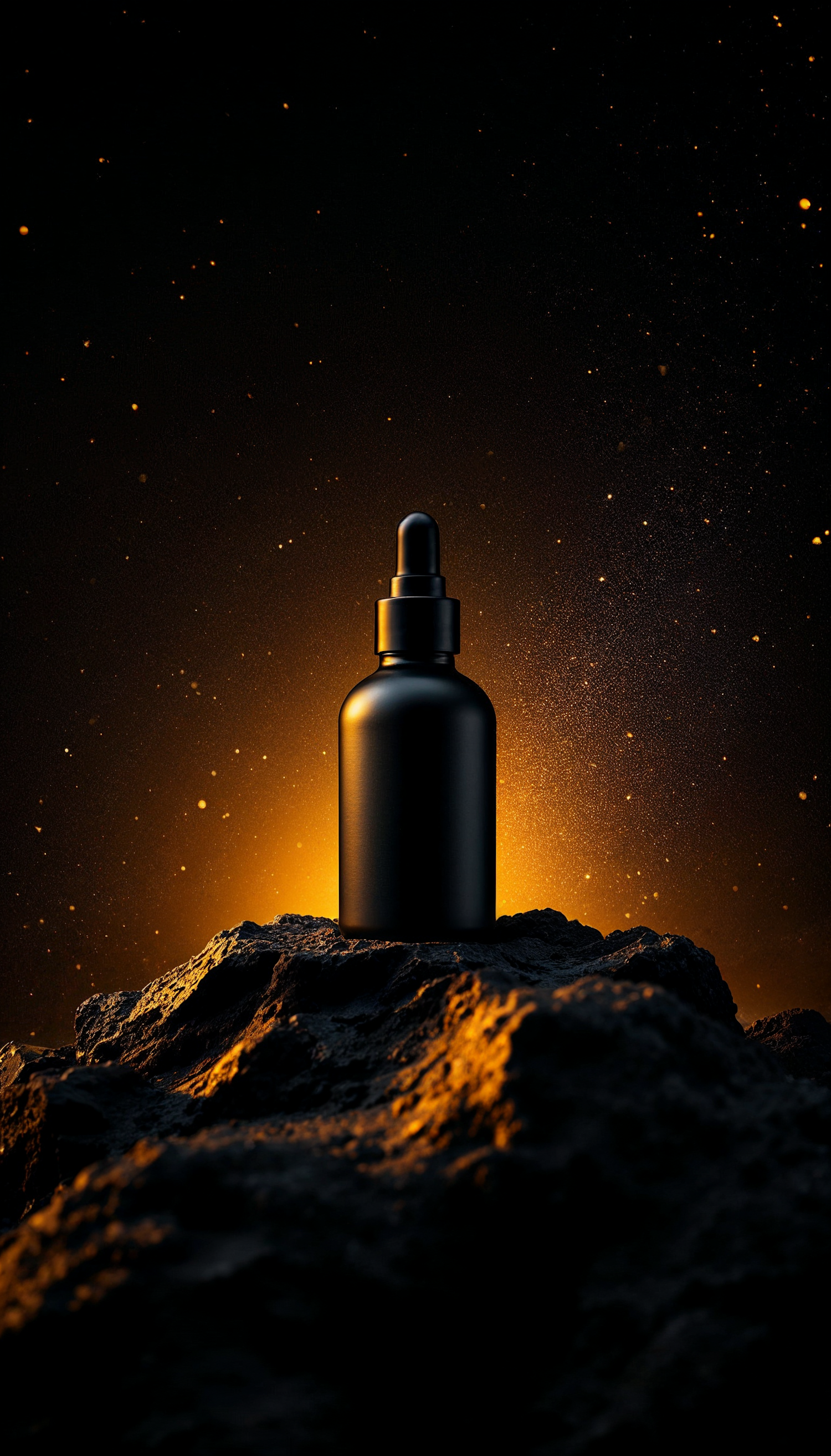 Luxury Dropper Bottle on Rocky Surface