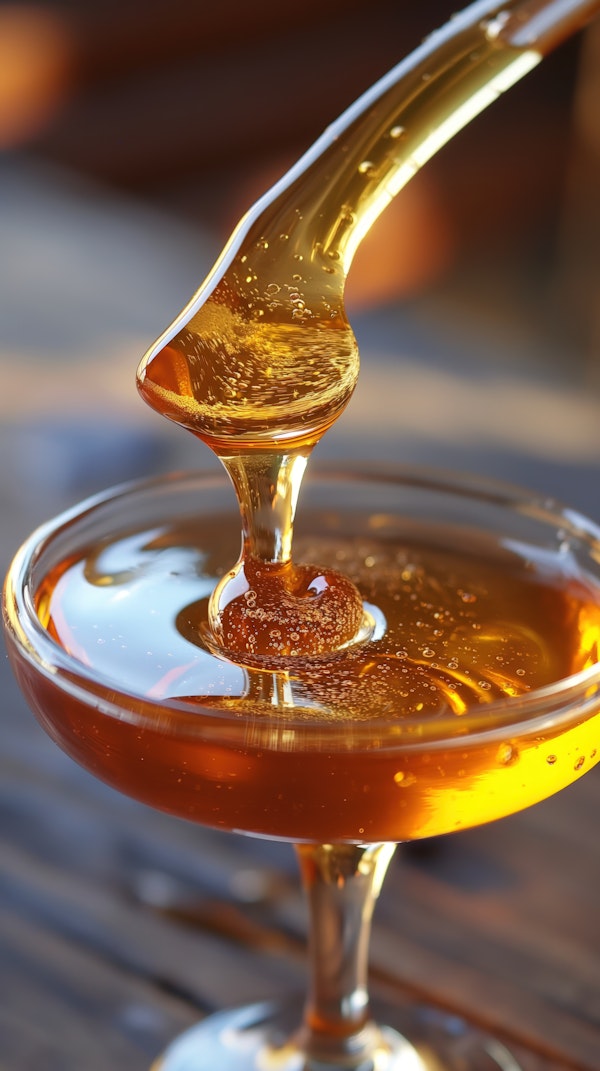 Honey Drizzle in Glass Bowl