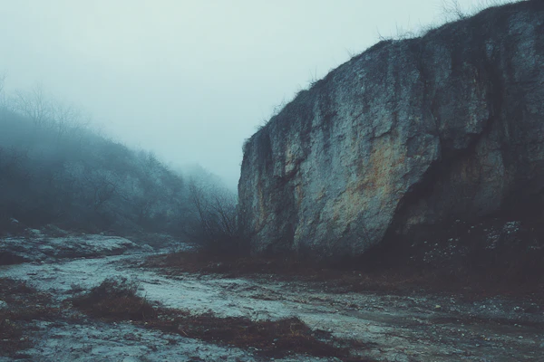 Misty Rocky Landscape