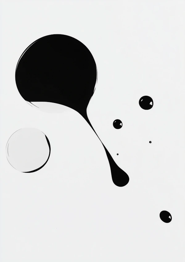 Abstract Ink Droplets
