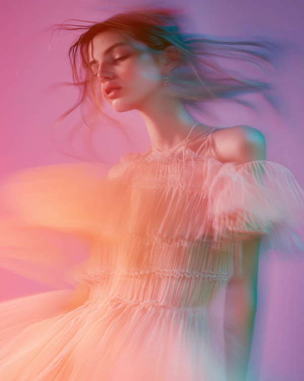 Serene Woman in Motion