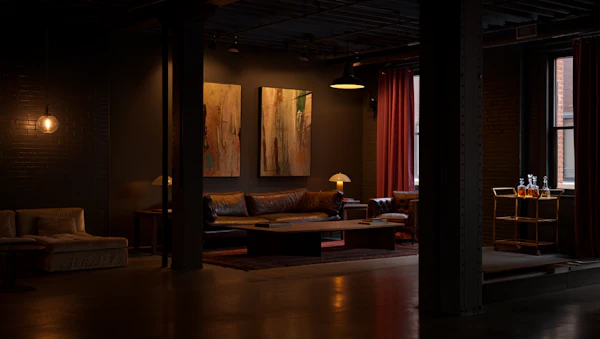 Modern Industrial Living Room