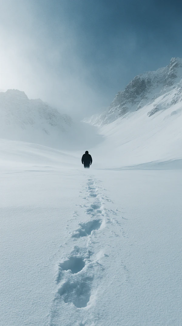 Solitary Snow Trek