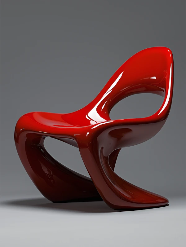 Futuristic Red Chair