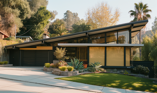 Modern Mid-Century House with Landscaped Garden