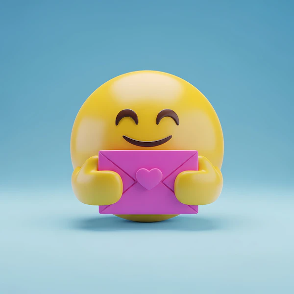 Smiling Emoji with Envelope