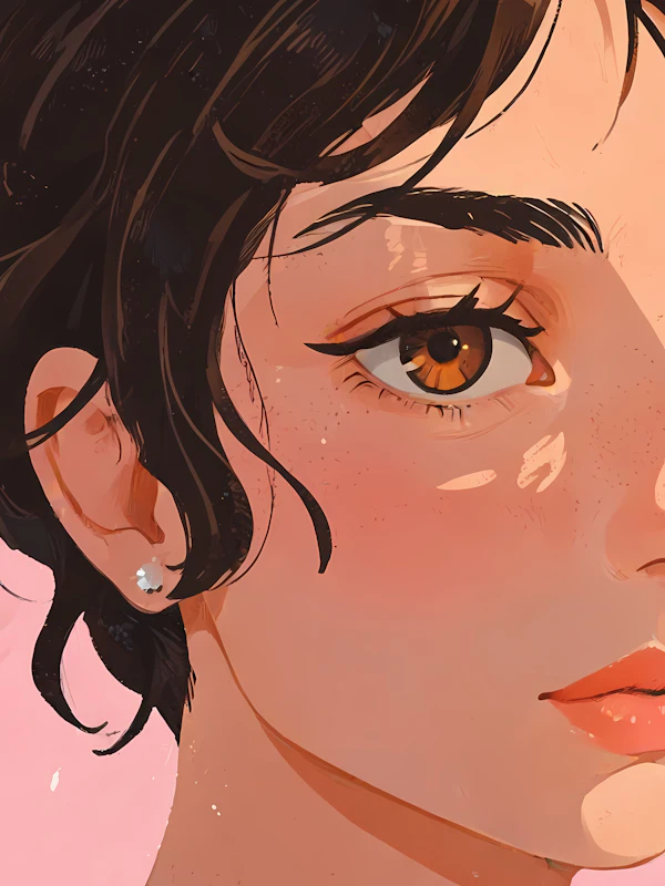 Close-up Portrait Illustration