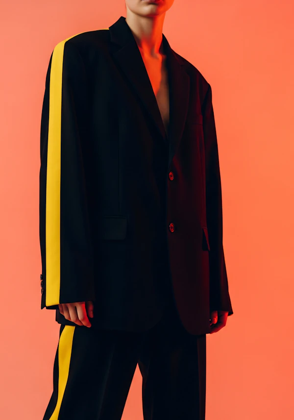 Stylish Yellow Striped Suit
