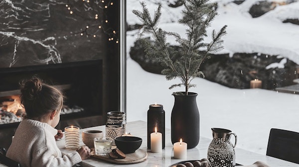 Cozy Winter Holiday Indoor Scene